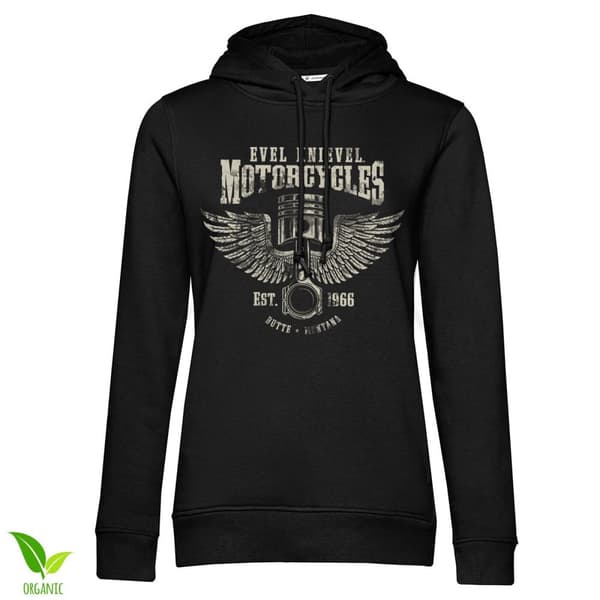 Evel Knievel Motorcycles Girls Hoodie Black XX-Large