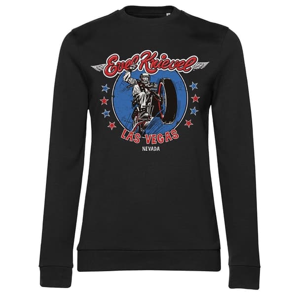 Evel Knievel In Las Vegas Girly Sweatshirt Black Small