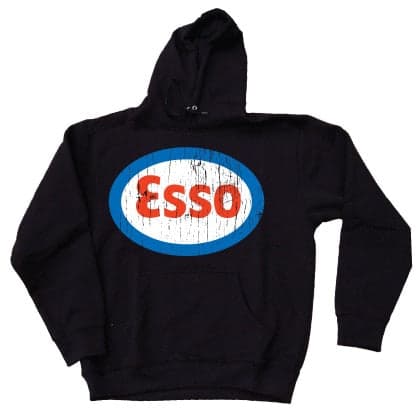 Esso Distressed Hoodie Black XX-Large