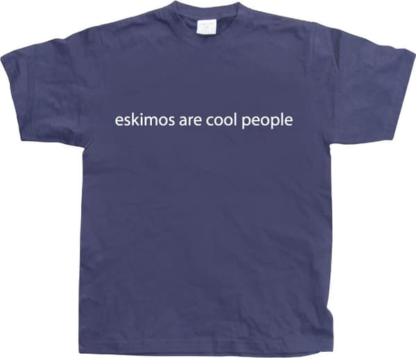 Eskimos are cool people T-Shirt Navy X-Large