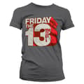 Miniatyrbillede 3 af 3: Friday The 13th Block Logo Girly Tee