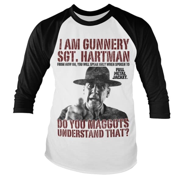 Full Metal Jacket - Sgt. Hartman Baseball Long Sleeve Tee Medium