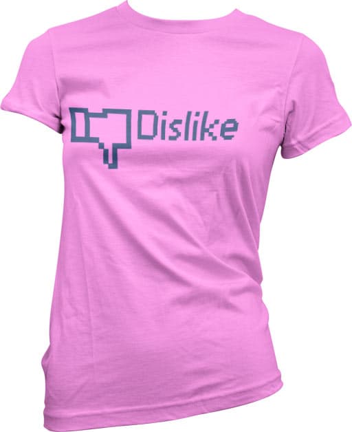 Dislike Girly Tee Pink XX-Large