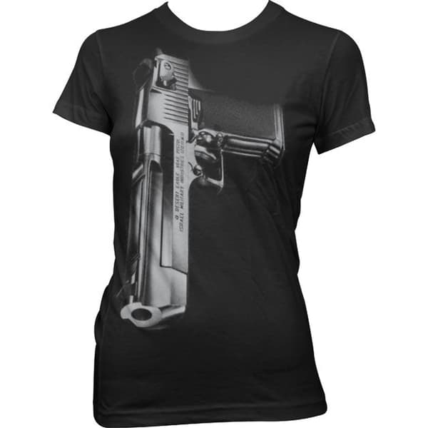 Desert Eagle Gun Girly T-Shirt Black Small