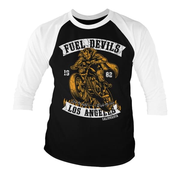 Fuel Devils Rider Baseball  3/4 Sleeve Tee Large
