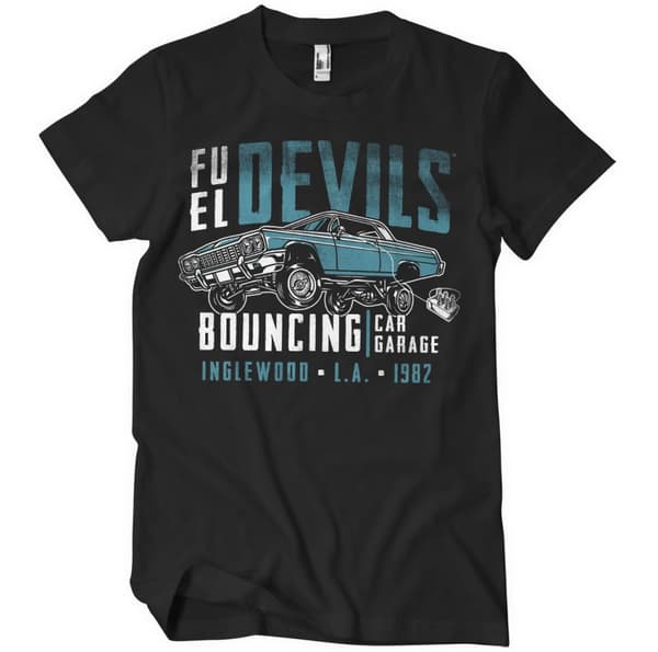 Fuel Devils Bouncing Garage T-Shirt Black Small