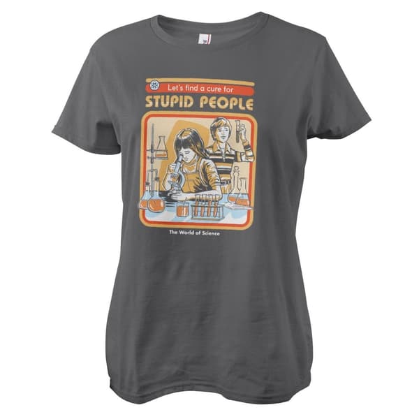 Cure For Stupid People Girly Tee Large