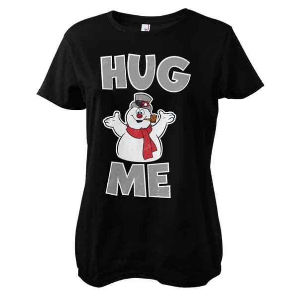 Frosty The Snowman - Hug Me Girly Tee Black XX-Large