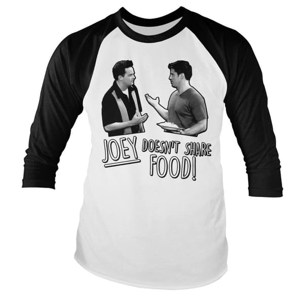 Friends - Joey Doesn't Share Food Baseball Long Sleeve Tee Medium