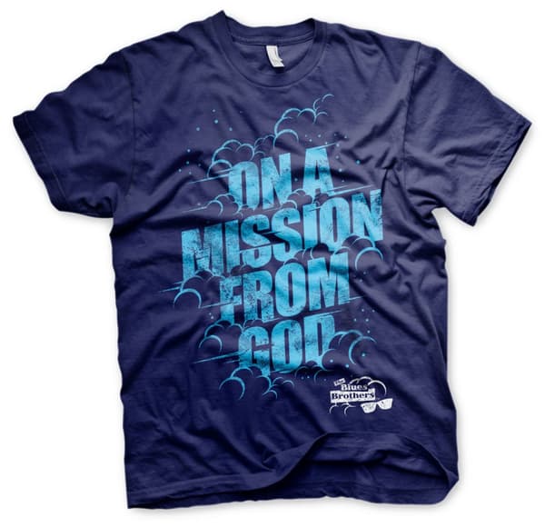 On A Mission From God - Blues Brothers T-Shirt Navy X-Large