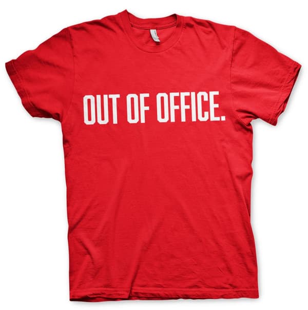 OUT OF OFFICE T-Shirt Red Large