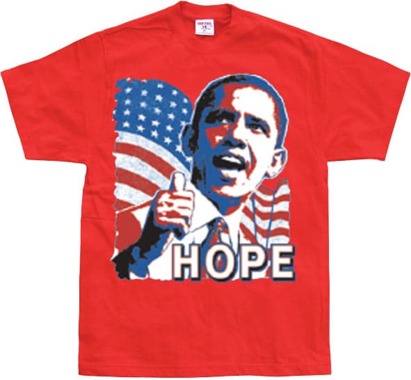 OBAMA - Hope T-Shirt Red Medium