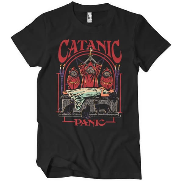 Catanic Panic T-Shirt Black Medium