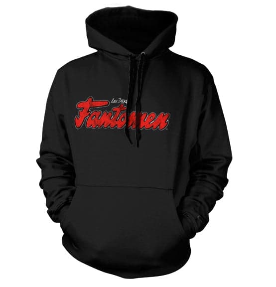 Fantomen Distressed Logo Hoodie Black Medium