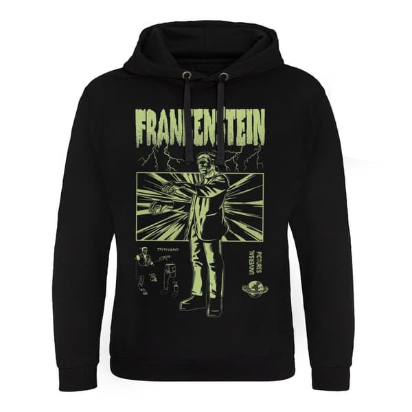 Frankenstein Retro Epic Hoodie Black Large
