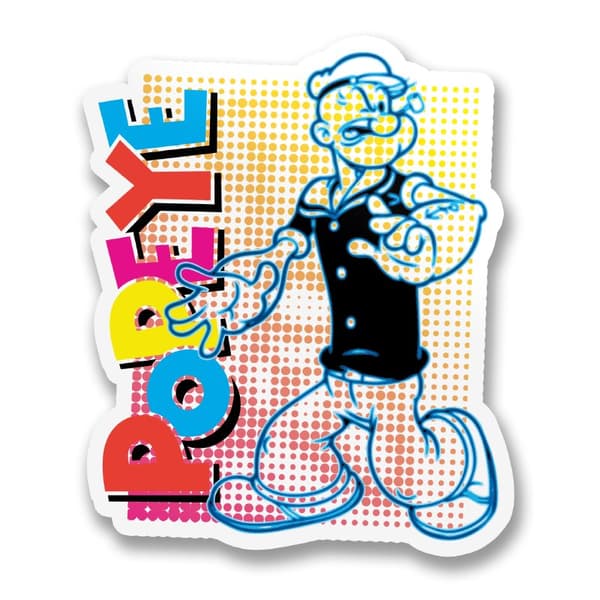 Popeye Halftone Dots Sticker