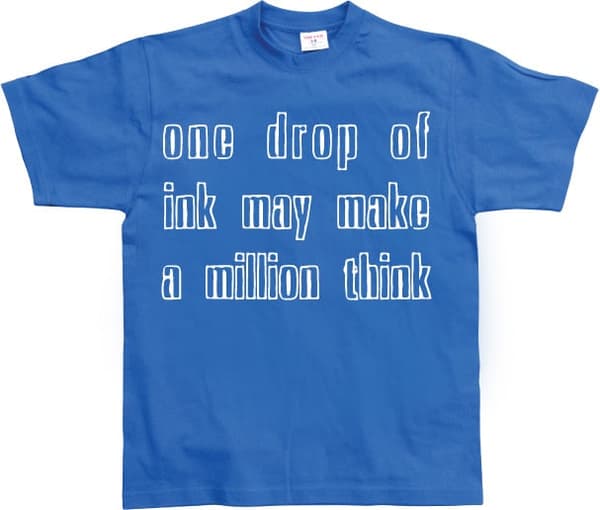One Drop Of Ink... T-Shirt Blue X-Large