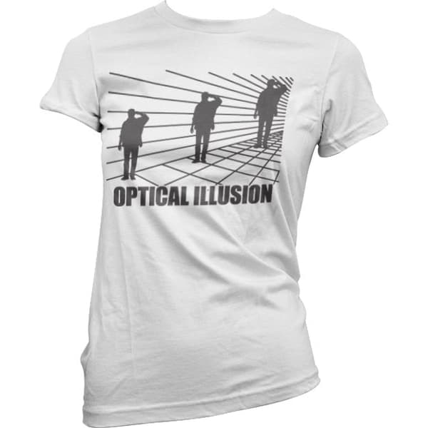Optical Illustion - Perspective Girly T-Shirt White Medium