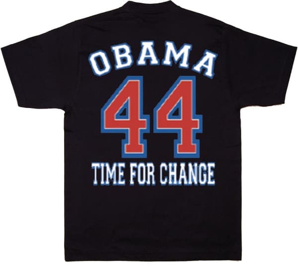 OBAMA - 44 Backprint T-Shirt Black Medium
