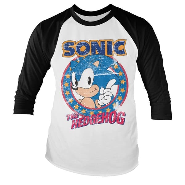 Sonic The Hedgehog Baseball Long Sleeve Tee Large