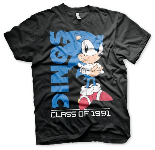 Sonic The Hedgehog - Class Of 1991 T-Shirt Black Medium