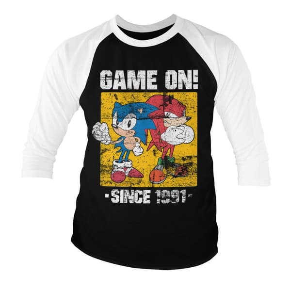 Sonic - Game On Since 1991 Baseball 3/4 Sleeve Tee Medium