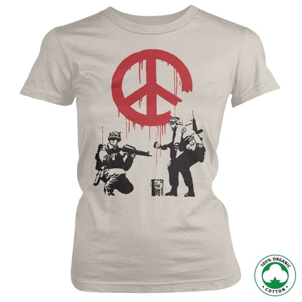 Soldiers Painting CND Sign Organic Girly Tee X-Large