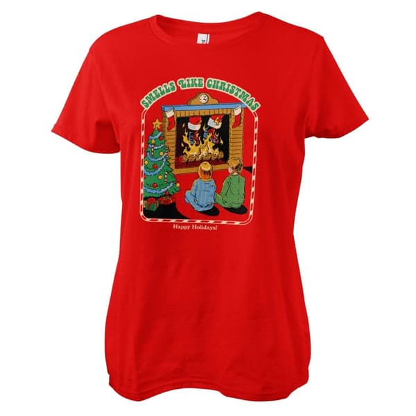 Smells Like Christmas Girly Tee Red X-Large