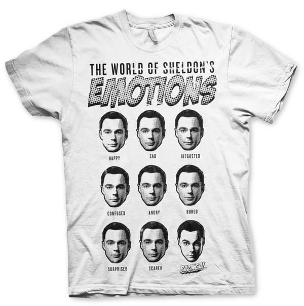 Sheldons Emotions T-Shirt White Large