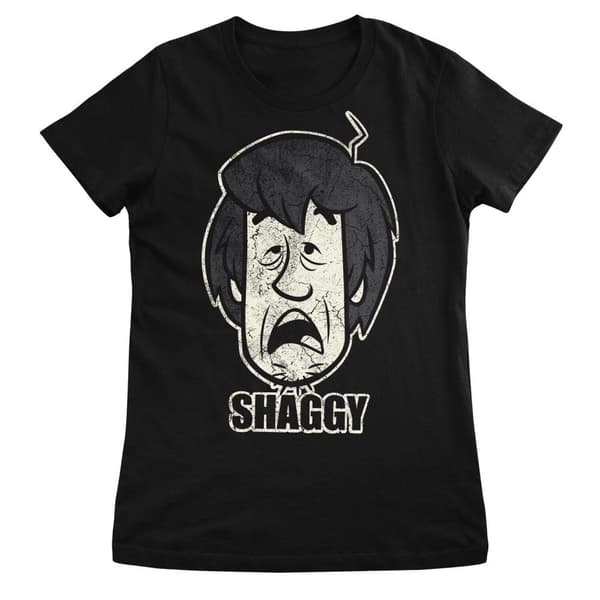 Shaggy Distressed Girly Tee Black Medium