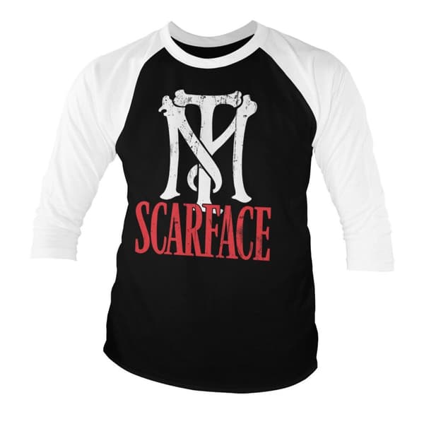 Scarface TM Logo Baseball 3/4 Sleeve Tee XX-Large