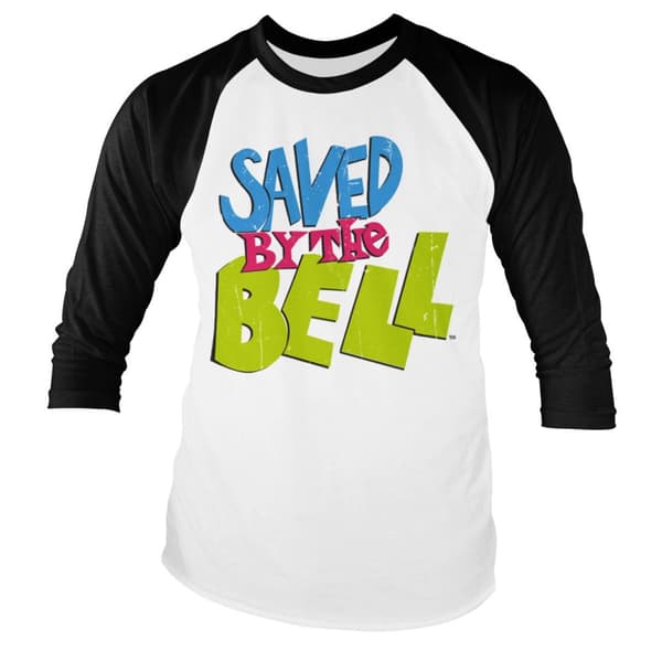 Saved By The Bell Distressed Logo Baseball Long Sleeve Tee XX-Large