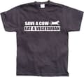 Miniatyrbild 3 av 8: Save A Cow - Eat A Vegetarian T-Shirt
