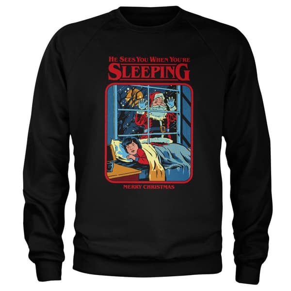 Santa Sees You Sweatshirt Black XX-Large