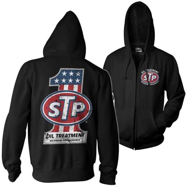STP American No. 1 Zipped Hoodie Black X-Large