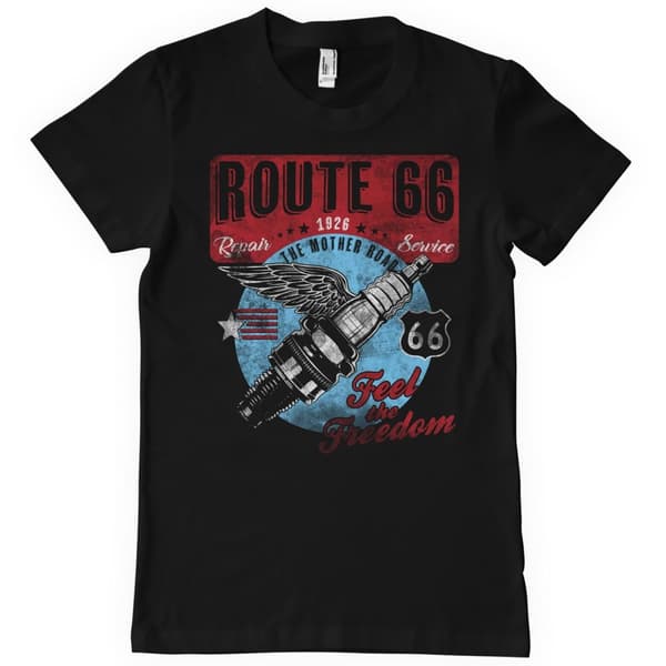 Route 66 Vintage Spark T-Shirt Black XX-Large