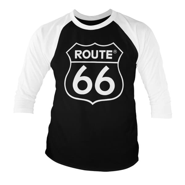 Route 66 Logo Baseball 3/4 Sleeve Tee XX-Large
