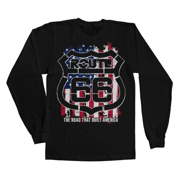 Route 66 America Long Sleeve T-Shirt Black Small