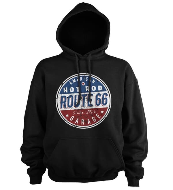 Route 66 - Hot Rod Garage Hoodie Black X-Large