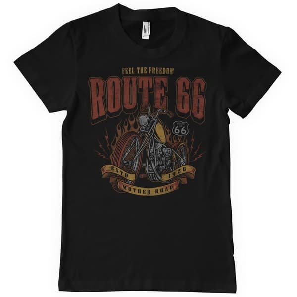 Route 66 - Golden Chopper T-Shirt Black XX-Large