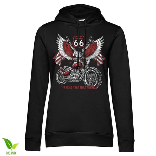 Route 66 - American Eagle Bike Girls Hoodie Black Small