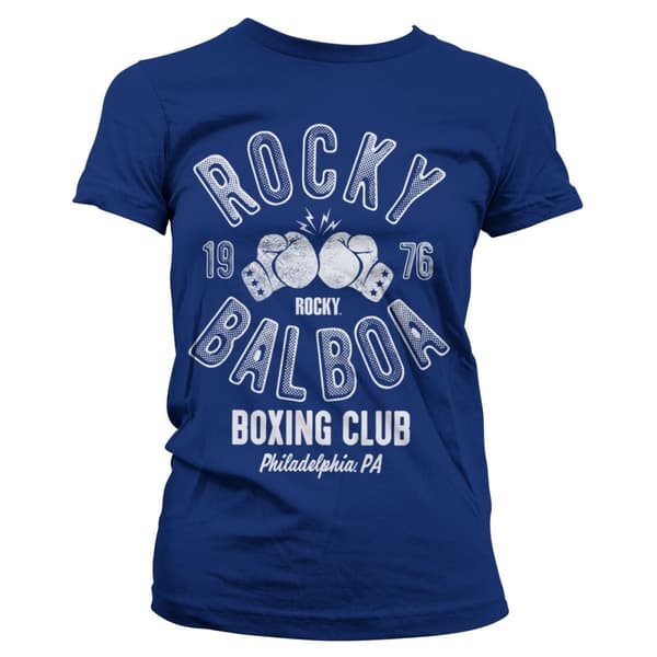 Rocky Balboa Boxing Club Girly Tee Navy Medium