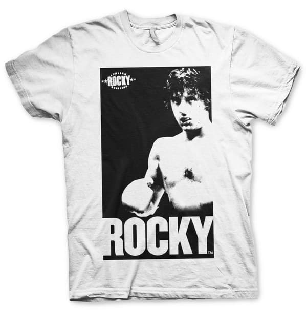 Rocky - Vintage Photo T-Shirt White Large