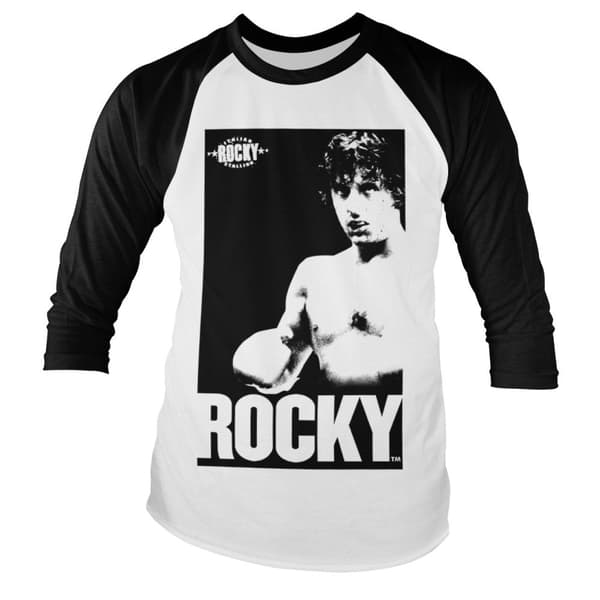Rocky - Vintage Photo Baseball Long Sleeve Tee Small