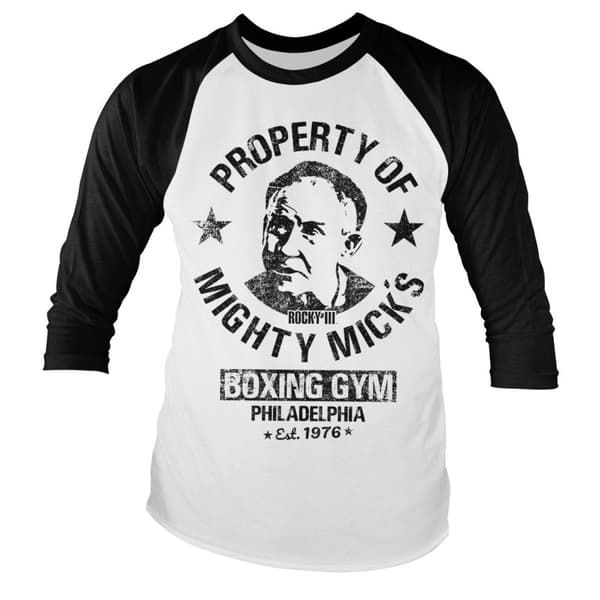 Rocky - Mighty Mick's Gym Baseball Long Sleeve Tee Small