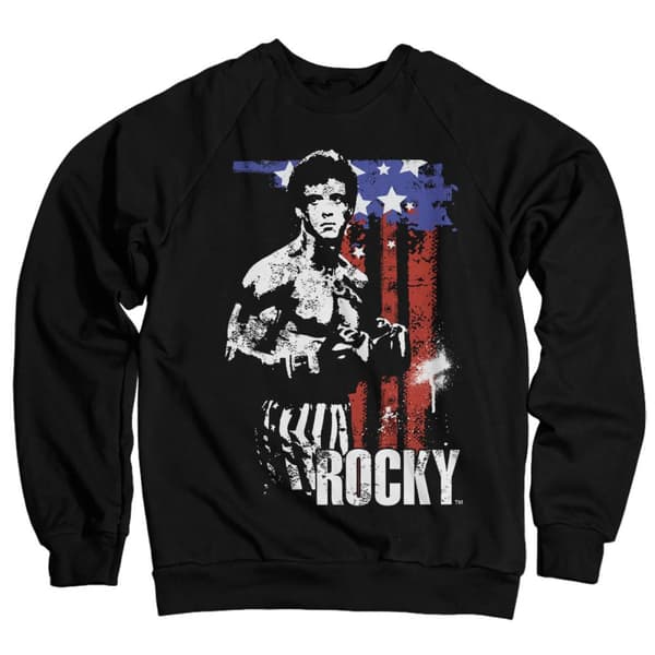 Rocky - American Flag Sweatshirt Black Small