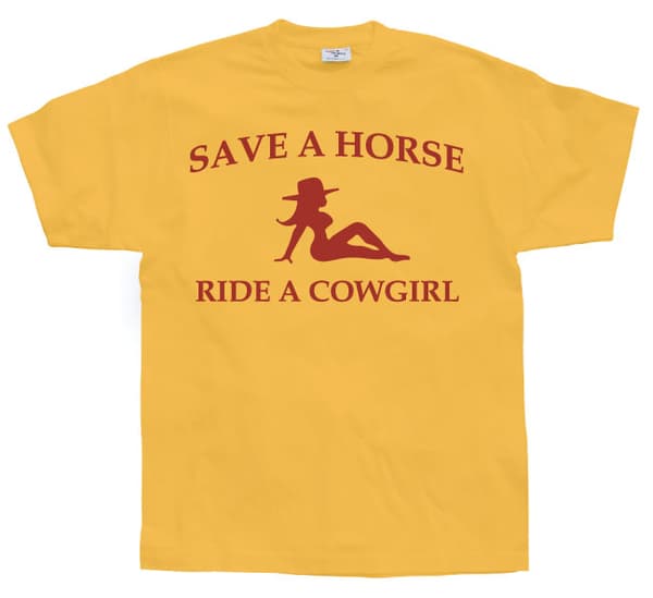 Ride A Cowgirl! T-Shirt Orange XX-Large