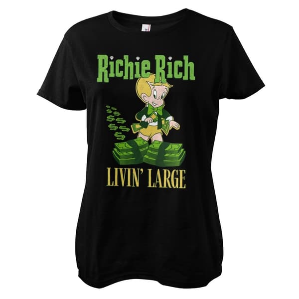 Richie Rich Livin' Large Girly Tee Black Large