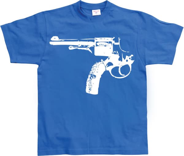 Reversed Revolver T-Shirt Blue Large