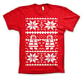Miniatyrbillede 1 af 5: Retro X-Mas Knit Pattern T-Shirt